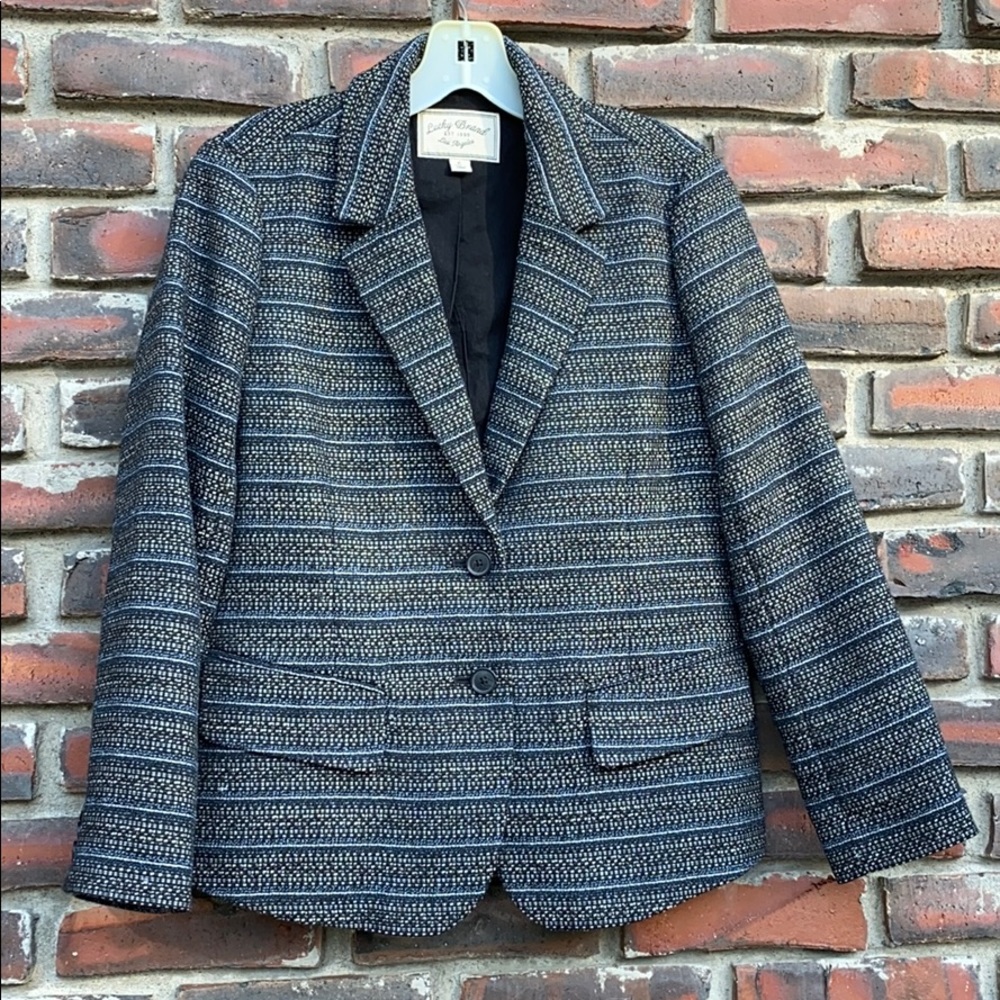 Lucky 🍀 Brand  Blue & Black Blazer Size 6